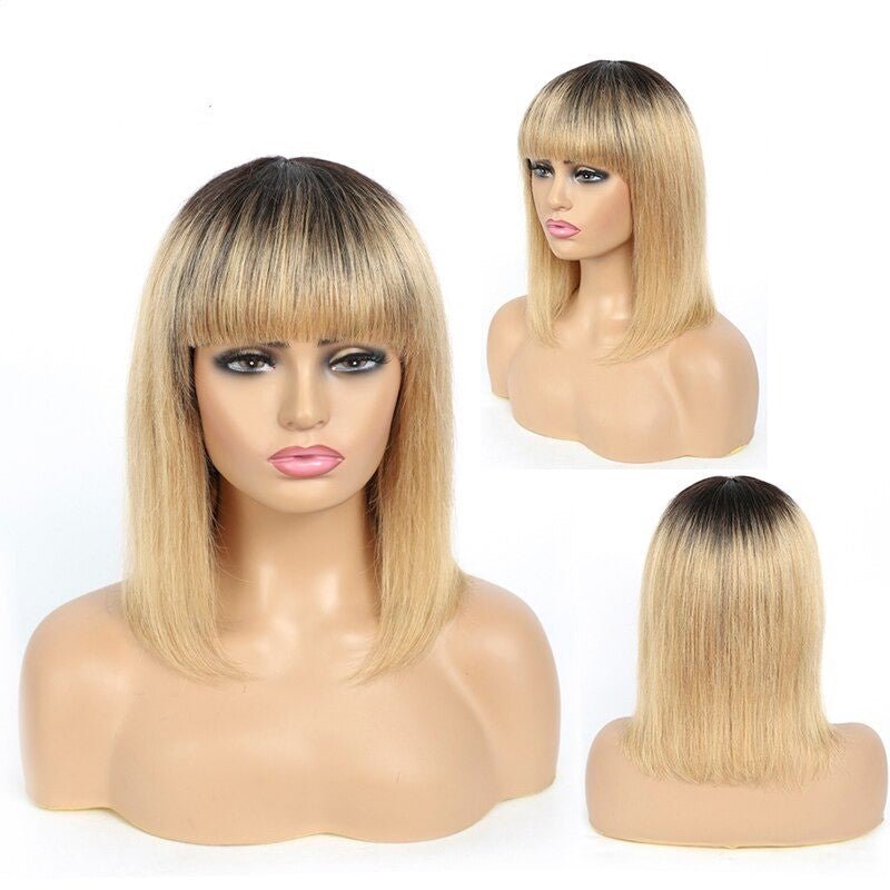 613 Brazilian 99J Burgundy Short Bob Remy Straight Human Hair Wigs Wi - Mein ShopCerise Alfie613 Brazilian 99J Burgundy Short Bob Remy Straight Human Hair Wigs Wi