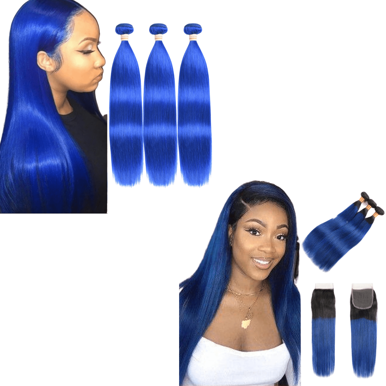 10A Grade Brazilian Blue Straight BUNDLES with CLOSURES & FRONTALS 1B - Mein ShopCerise Alfie10A Grade Brazilian Blue Straight BUNDLES with CLOSURES & FRONTALS 1B