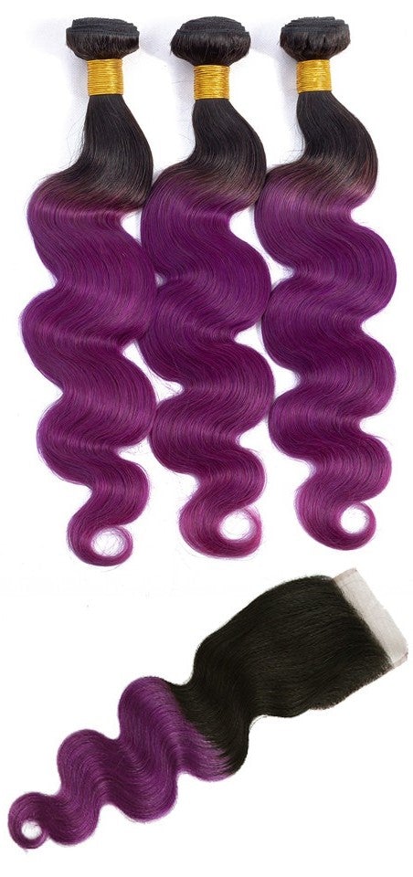 Body Wave 10A Grade Purples 1B/ purple 3/4 BUNDLES with CLOSURES & FR - Mein ShopCerise AlfieBody Wave 10A Grade Purples 1B/ purple 3/4 BUNDLES with CLOSURES & FR