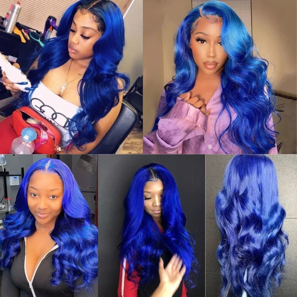 10A Grade Blue Body Wave BUNDLES with CLOSURES & FRONTALS 1B/ blue - Mein ShopCerise Alfie10A Grade Blue Body Wave BUNDLES with CLOSURES & FRONTALS 1B/ blue