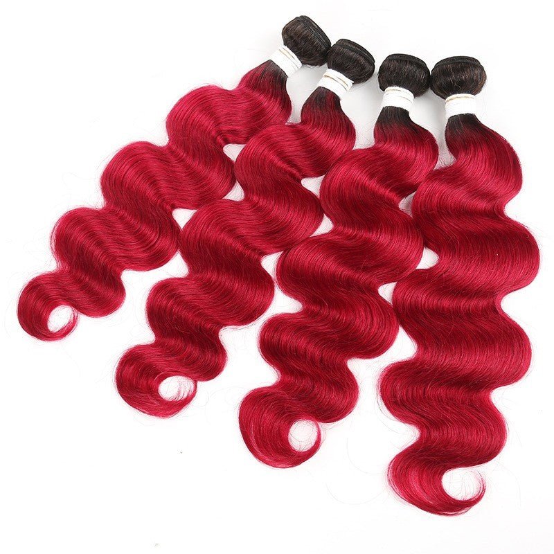 Burgundy 10A Grade Body Wave 1B/Burgundy BUNDLES with CLOSURES & FRON - Mein ShopCerise AlfieBurgundy 10A Grade Body Wave 1B/Burgundy BUNDLES with CLOSURES & FRON
