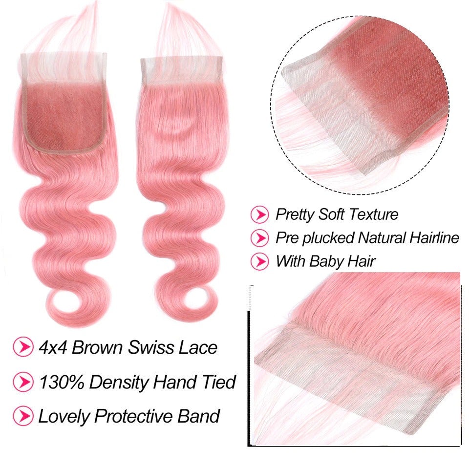 Pink 10A Grade 1B/Pink Straight 3/4 BUNDLES with CLOSURES & FRONTALS - Mein ShopCerise AlfiePink 10A Grade 1B/Pink Straight 3/4 BUNDLES with CLOSURES & FRONTALS