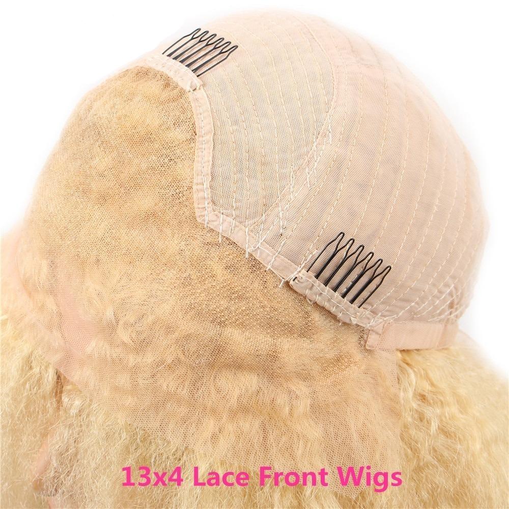 200% Density Kinky Straight 613 Blonde 13x4 Lace 13x6 Frontal Wigs - Mein ShopCerise Alfie200% Density Kinky Straight 613 Blonde 13x4 Lace 13x6 Frontal Wigs