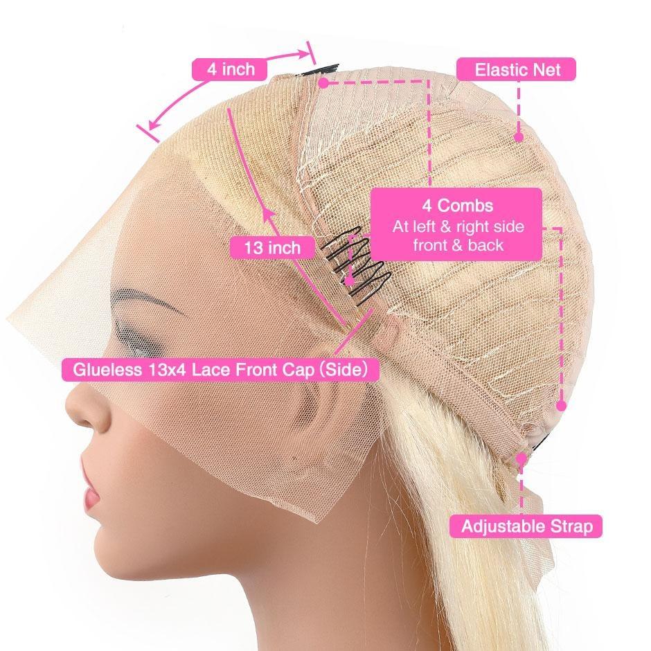 Curly 613 Transparent Lace 13x4 Frontal Wig 4x4 Closure Wig 13x6x1 Hum - Mein ShopCerise AlfieCurly 613 Transparent Lace 13x4 Frontal Wig 4x4 Closure Wig 13x6x1 Hum